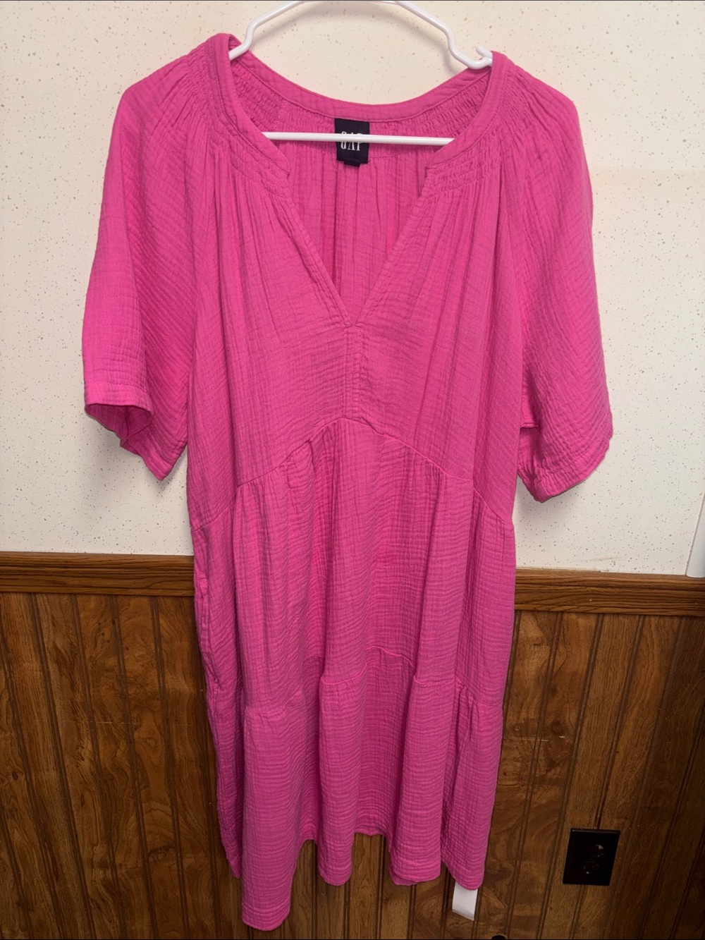 NWT - women’s GAP Pink Gauzy V‑Neck Swim Coverup (size XL)